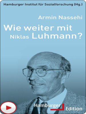 cover image of Wie weiter mit Niklas Luhmann?